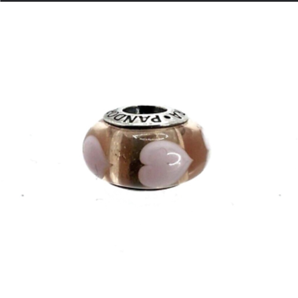 Pandora Pink  Murano Heart Charm